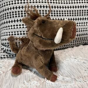 The LionKing Movie Talking Pumba Plush Stuffed Animal Disney Pumba Sound I TALK!
